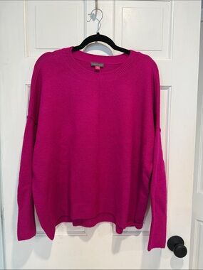 Vince Camuto Bright Fuchsia Crewneck Sweater
